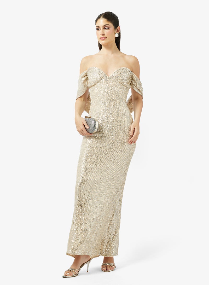 Jaded Rose Sophisticated Refined Details Full-Length Dress - Image 4